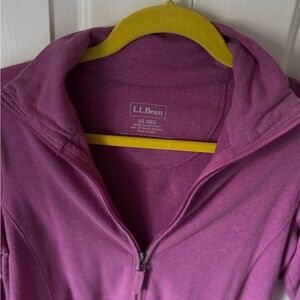 L.L. Bean Plum Fleece Jacket Soft and Stretchy